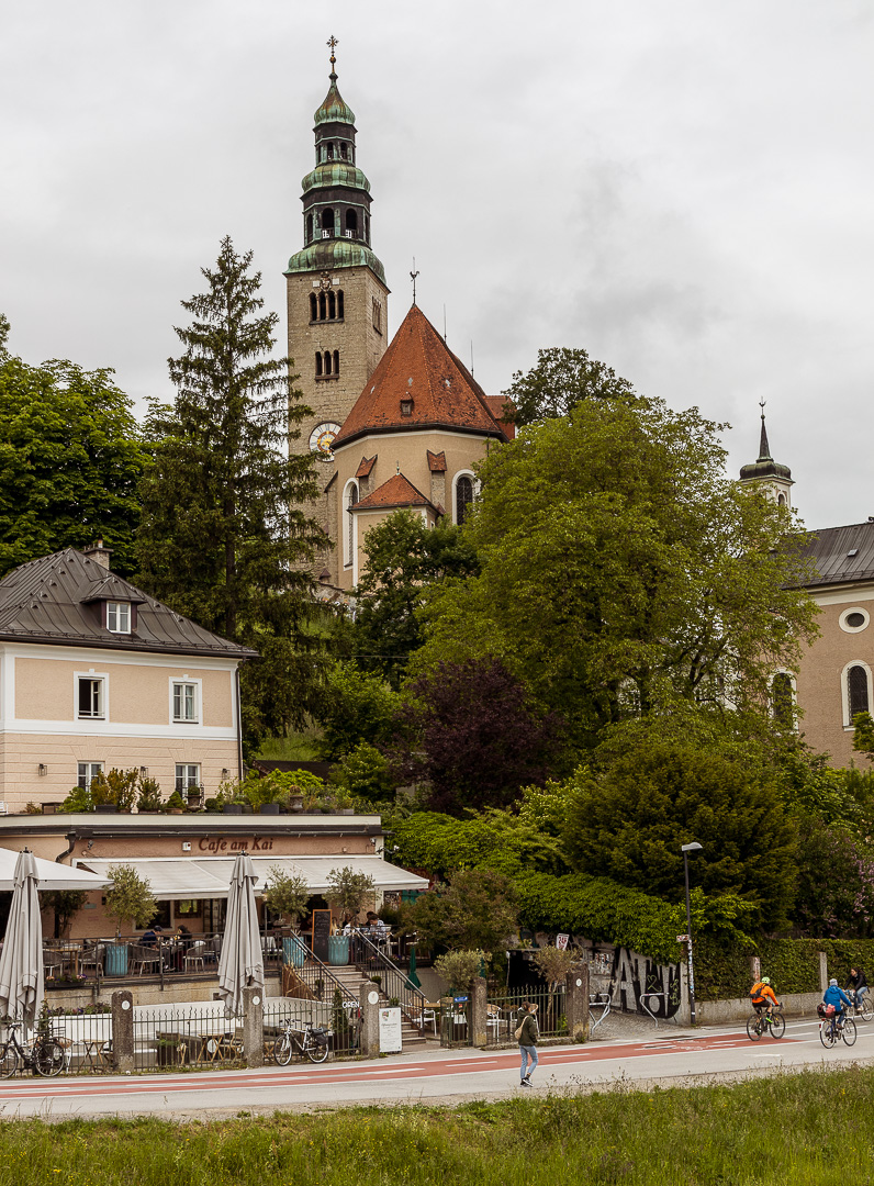 Hübsches Fotomotiv an der Salzach: Müllner Kirche