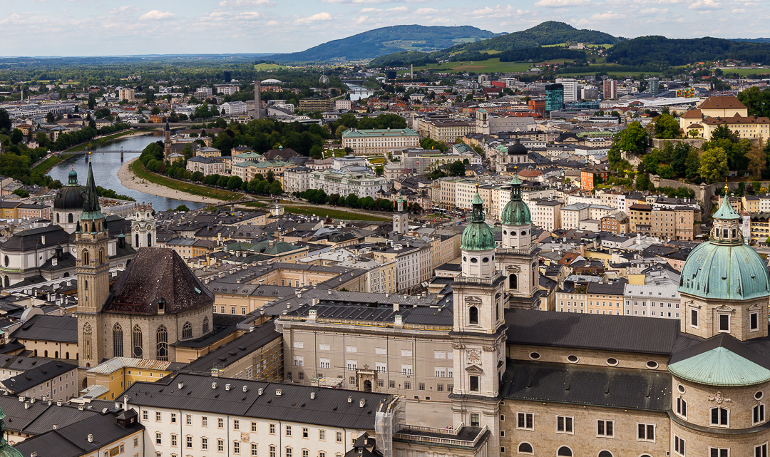 Blick auf Salzburg von der Festung aus