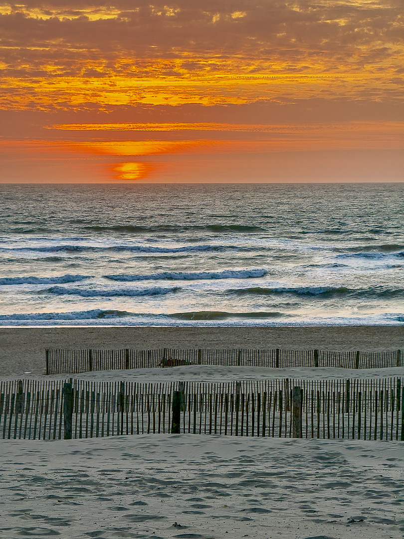 Sonnenuntergang in Soulac-sur-Mer